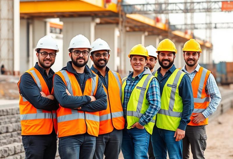 JNP Infrastructure engineering team at construction site